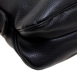 Pre Owned Gucci Black Leather 1973 Flap Shoulder Bag