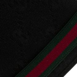 Gucci Black GG Canvas Web Bifold Wallet