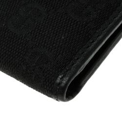 Gucci Black GG Canvas Web Bifold Wallet