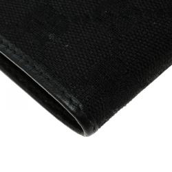 Gucci Black GG Canvas Web Bifold Wallet