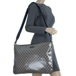 مملوكة مسبقًا Gucci Blue GG Coated Canvas Large Crossbody