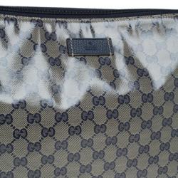 مملوكة مسبقًا Gucci Blue GG Coated Canvas Large Crossbody