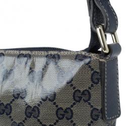 مملوكة مسبقًا Gucci Blue GG Coated Canvas Large Crossbody