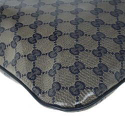 مملوكة مسبقًا Gucci Blue GG Coated Canvas Large Crossbody