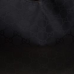 Pre Owned حقيبة غوتشي نايلون GG سوداء