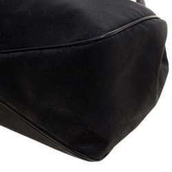 Pre Owned حقيبة غوتشي نايلون GG سوداء