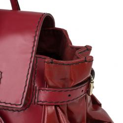 Pre Owned Gucci Red Rouge Coated Queen Medium Satchel