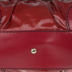 Pre Owned Gucci Red Rouge Coated Queen Medium Satchel