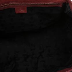 Pre Owned Gucci Red Rouge Coated Queen Medium Satchel