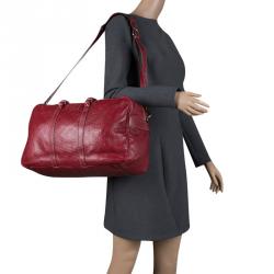 مملوكة مسبقًا حقيبة دفل غوتشي جلد غوتشيسيما حمراء