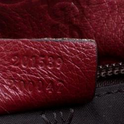 مملوكة مسبقًا حقيبة دفل غوتشي جلد غوتشيسيما حمراء