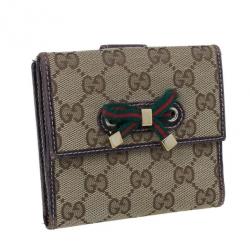 Pre Owned Gucci GG Canvas Princy Compact Wallet