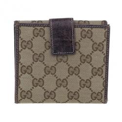 Pre Owned Gucci GG Canvas Princy Compact Wallet
