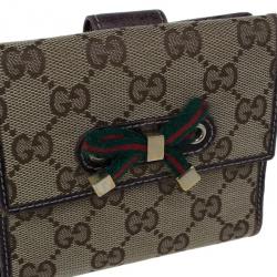 Pre Owned Gucci GG Canvas Princy Compact Wallet