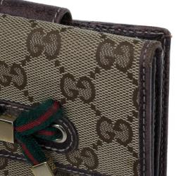Pre Owned Gucci GG Canvas Princy Compact Wallet