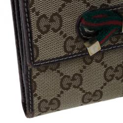 Pre Owned Gucci GG Canvas Princy Compact Wallet