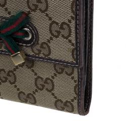 Pre Owned Gucci GG Canvas Princy Compact Wallet