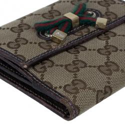 Pre Owned Gucci GG Canvas Princy Compact Wallet