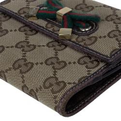 Pre Owned Gucci GG Canvas Princy Compact Wallet