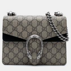 Pre Owned Gucci Beige Small GG Supreme Dionysus Crossbody