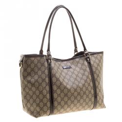 Pre Owned Gucci Beige/Brown GG Supreme Canvas Medium Joy Tote