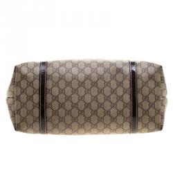 Pre Owned Gucci Beige/Brown GG Supreme Canvas Medium Joy Tote