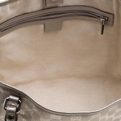 Pre Owned Gucci Silver GG Imprime Canvas Medium Joy Tote