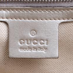 Pre Owned Gucci Silver GG Imprime Canvas Medium Joy Tote