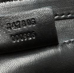 مملوكة مسبقًا Gucci Black Satin and Snakeskin Floral Embellished Clutch 