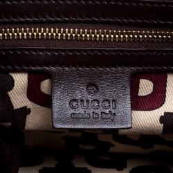 Gucci Brown Guccissima Large Indy Top Handle Bag