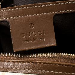 Pre Owned حقيبة غوتشي جوي بوسطن صغيرة كانفاس مقوى GG بيضاء/ سوداء