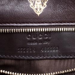 Pre Owned Gucci Yellow/Brown Python Top Handle Bag