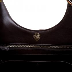 Pre Owned Gucci Yellow/Brown Python Top Handle Bag