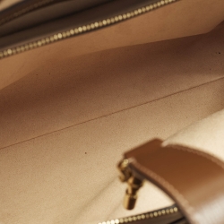 Pre Owned حقيبة يد غوتشي جاكي 1961 متوسطة كانفاس وجلد جي جي سوبريم بيج/بني