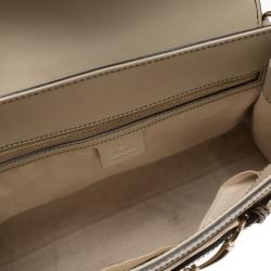 Pre Owned Gucci Beige GG Canvas/Leather Large Emily Chain Shoulder Bag
