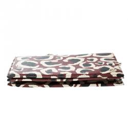 Gucci Brown Leopard Print Leather Wallet On Chain