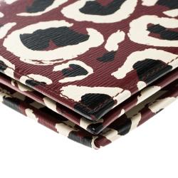 Gucci Brown Leopard Print Leather Wallet On Chain