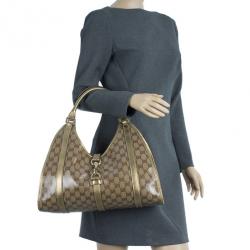 Pre Owned Gucci GG Crystal Monogram Joy Medium Shoulder Bag