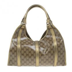 Pre Owned Gucci GG Crystal Monogram Joy Medium Shoulder Bag