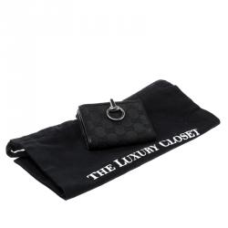 Gucci Black GG Canvas Horsebit Clasp Wallet