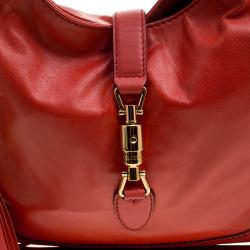 Pre Owned Gucci Orange Leather New Jackie Shoulder Bag