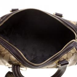 مملوكة مسبقًا حقيبة غوتشي دوشيسا بوسطن صغيرة كانفاس كريستال GG عاجية/ بيج