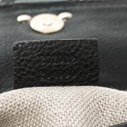 Pre Owned Gucci Black Leather Marrakech Baguette Shoulder Bag