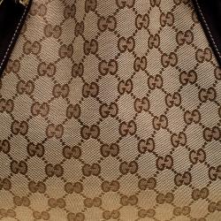 Pre Owned Gucci Beige/Ebony GG Canvas Medium Pelham Hobo