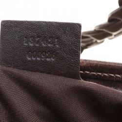 Pre Owned Gucci Beige/Ebony GG Canvas Medium Pelham Hobo