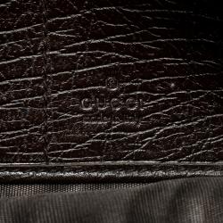 Pre Owned Gucci Beige GG Canvas Bamboo Continental Wallet