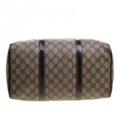 Pre Owned حقيبة غوتشي جوي بوسطن متوسطة جلد غوتشيسيما سوداء