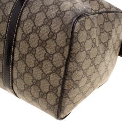 Pre Owned حقيبة غوتشي جوي بوسطن متوسطة جلد غوتشيسيما سوداء