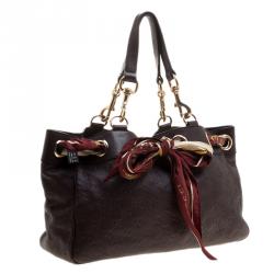 مملوكة مسبقًا Gucci Dark Brown Guccissima Leather Positano Tote