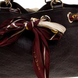مملوكة مسبقًا Gucci Dark Brown Guccissima Leather Positano Tote